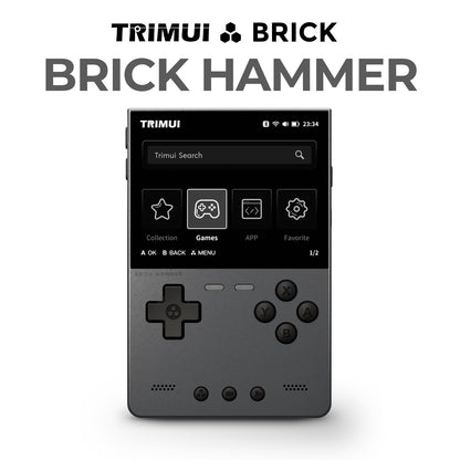 Metal Body Trimui Brick Hammer Console - 3.2" Ultra-Clear IPS Screen 3000mAh Open Source Handheld Retro Game Machine best Gift