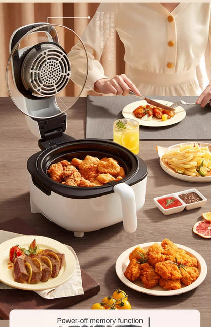 Flip-free air fryer double-layer fryer household large-capacity electric fryer fully automatic French fries machine