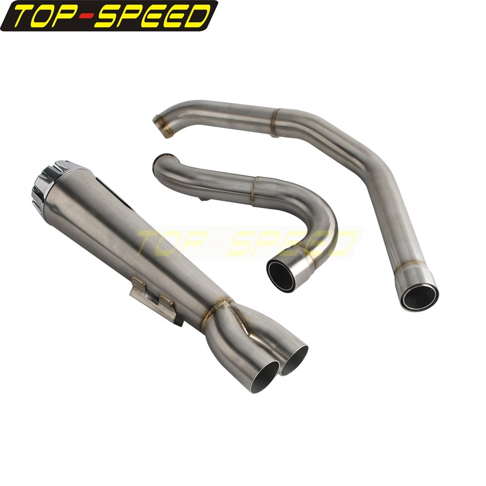 For Harley CVO Street Glide FLHXSE 2017-2025 CVO Road Glide ST FLTRXSTSE 2024-2025 2-Into-1 Exhaust Motorcycle Touring Mufflers
