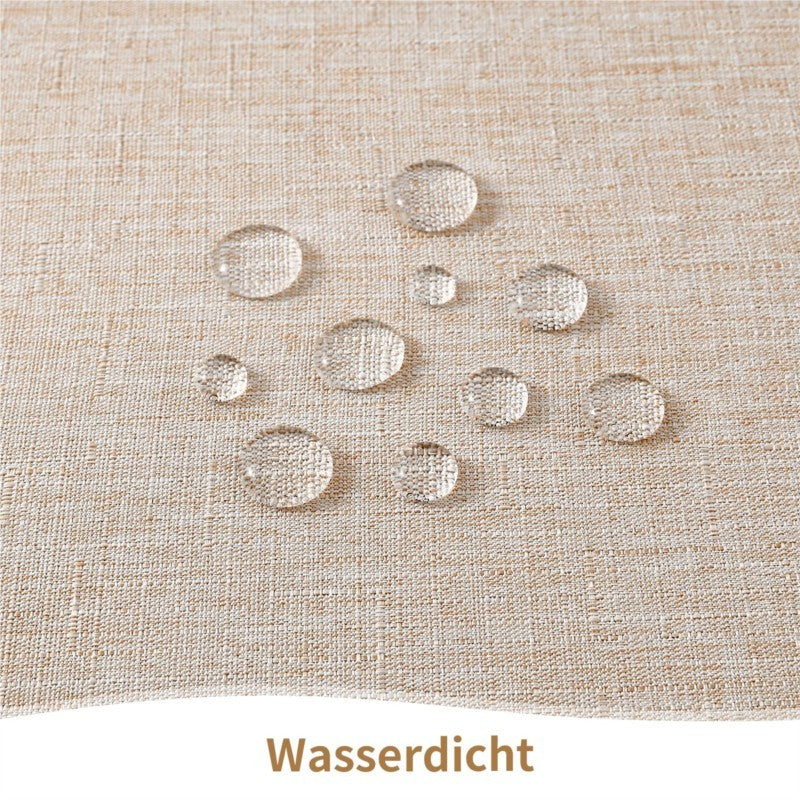 Homaxy Restuarant Rectangle Linen Tablecloths Waterproof Wipeable Fabric Table cloths Kitchen Dining Dirt-Repellent Table Covers