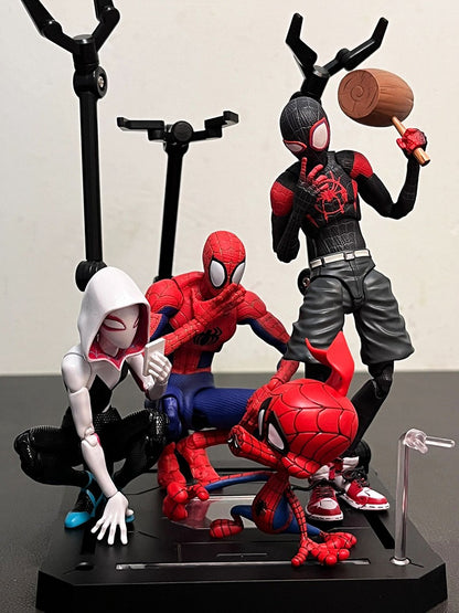 Action Figure Sv Action Homem-Aranha: Através do Aranhaverso Gwen Stacy Miles Morales Peter Parker Modelo Brinquedos