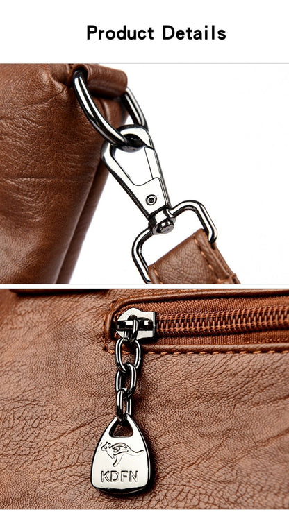 Genuine Brand Soft Leather Shoulder Crossbody Bags for Women Hot Luxury Handbag Women Bags Designer Casual Tote Messenger Bag