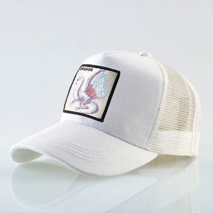 TQMSMY Boné de Beisebol Bordado com Dragão Masculino, Chapéus Casuais para Exteriores com Viseira, Bonés Trucker Snapback Femininos, Unissex Hip Hop Drake Bones