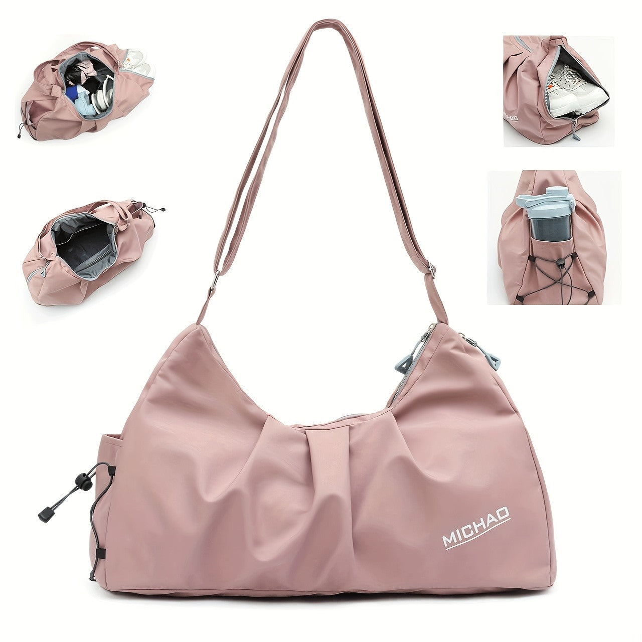 Yoga Bag Women's Sports Fitness Training Bag Fashionable Short Trip Luggage Bag Large Capacity Travel Bag Lightweight Travel