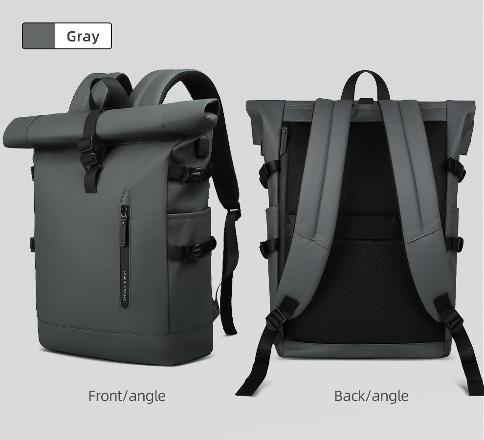 Mochila de Viagem Expansível HK Masculina Grande Capacidade À Prova D'Água Bolsa para Laptop de 15,6" Mochila de Caminhada Ciclismo com Porta USB