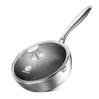 MOEYE Soup Pot 316L Antibacterial Stainless Steel Milk Pot 5 Layers Thickened Bottom Non-stick Cooking Pot Kitchen Saucepan