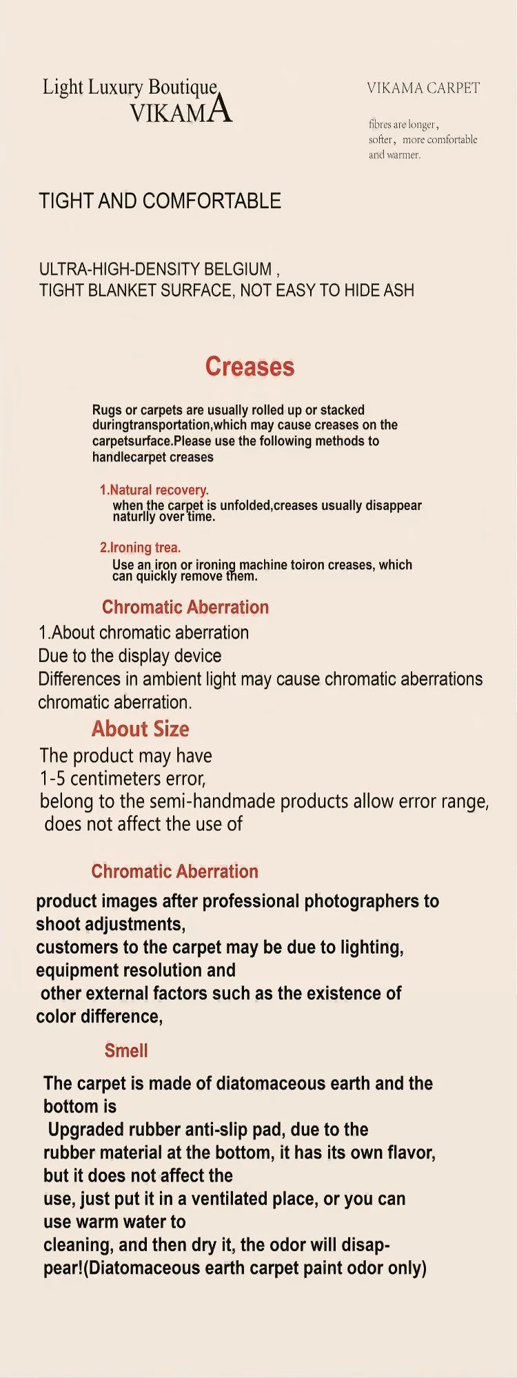 VIKAMA Cartoon Imitation Cashmere Floor Mat Irregular Living Room Anti-Slip Rug Bedroom Stain-Resistant Decorative Rug