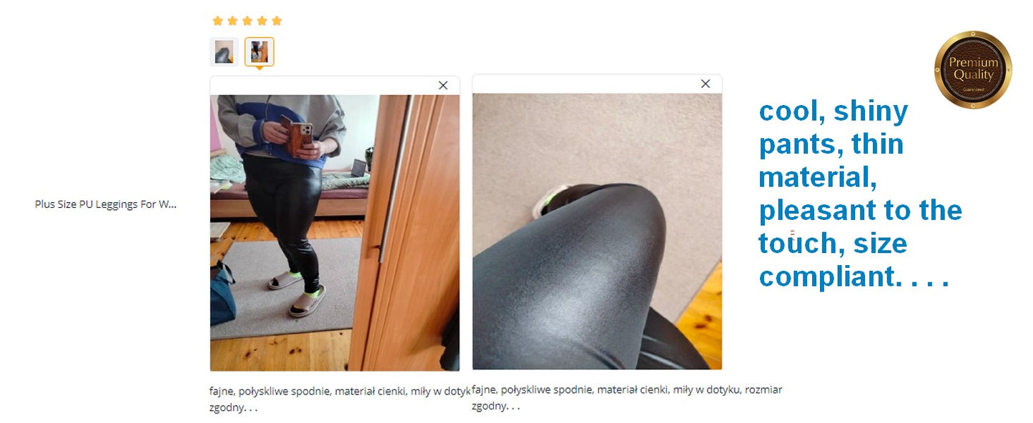 Spring Plus Size  Faux Leather Leggings Super Stretchy  Spandex Clothing PU Leather Pant Tummy Control