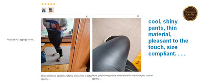 Spring Plus Size  Faux Leather Leggings Super Stretchy  Spandex Clothing PU Leather Pant Tummy Control