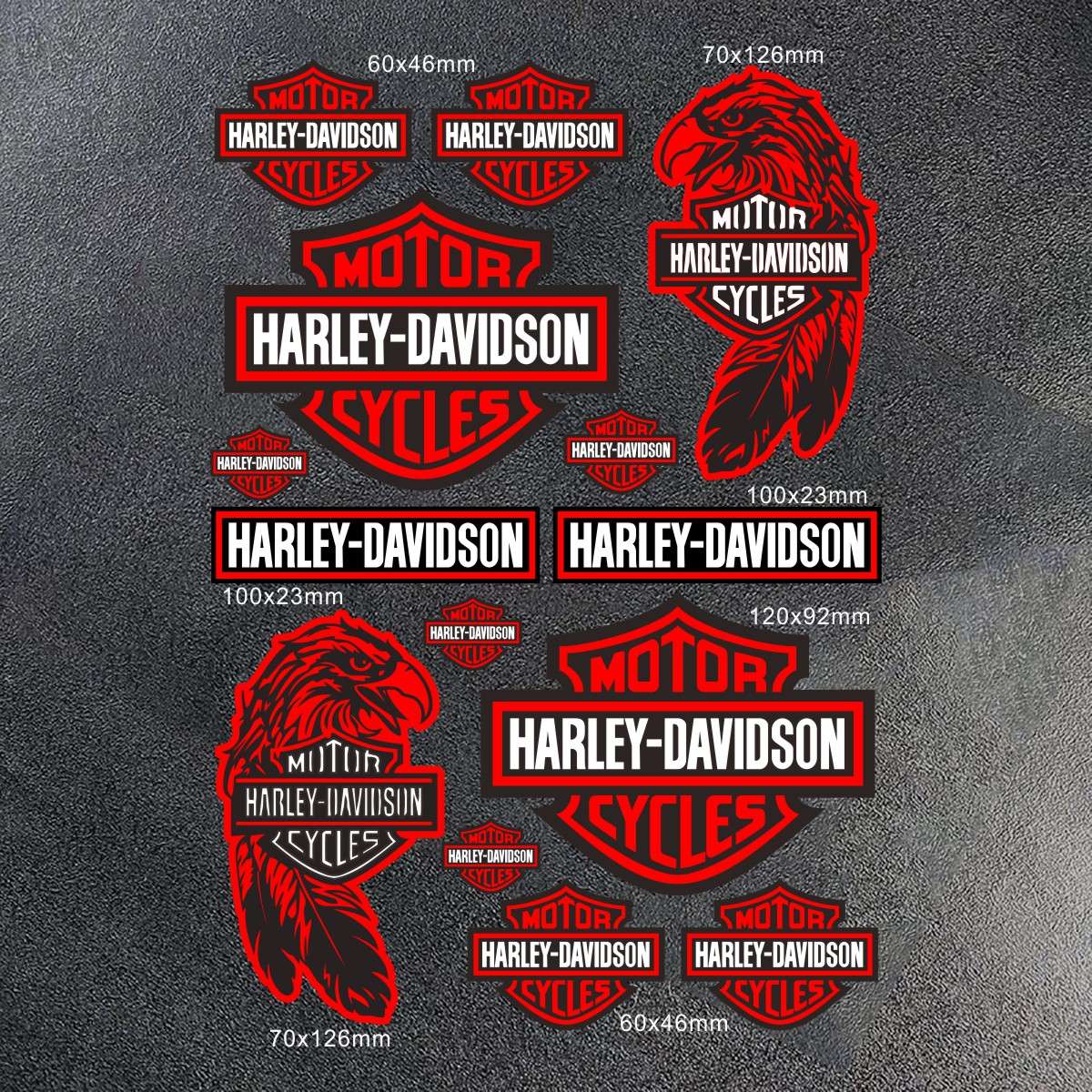 2026 Novo Adesivo Harley Davidson Logotipo Capacete Tanque Moto Decalque