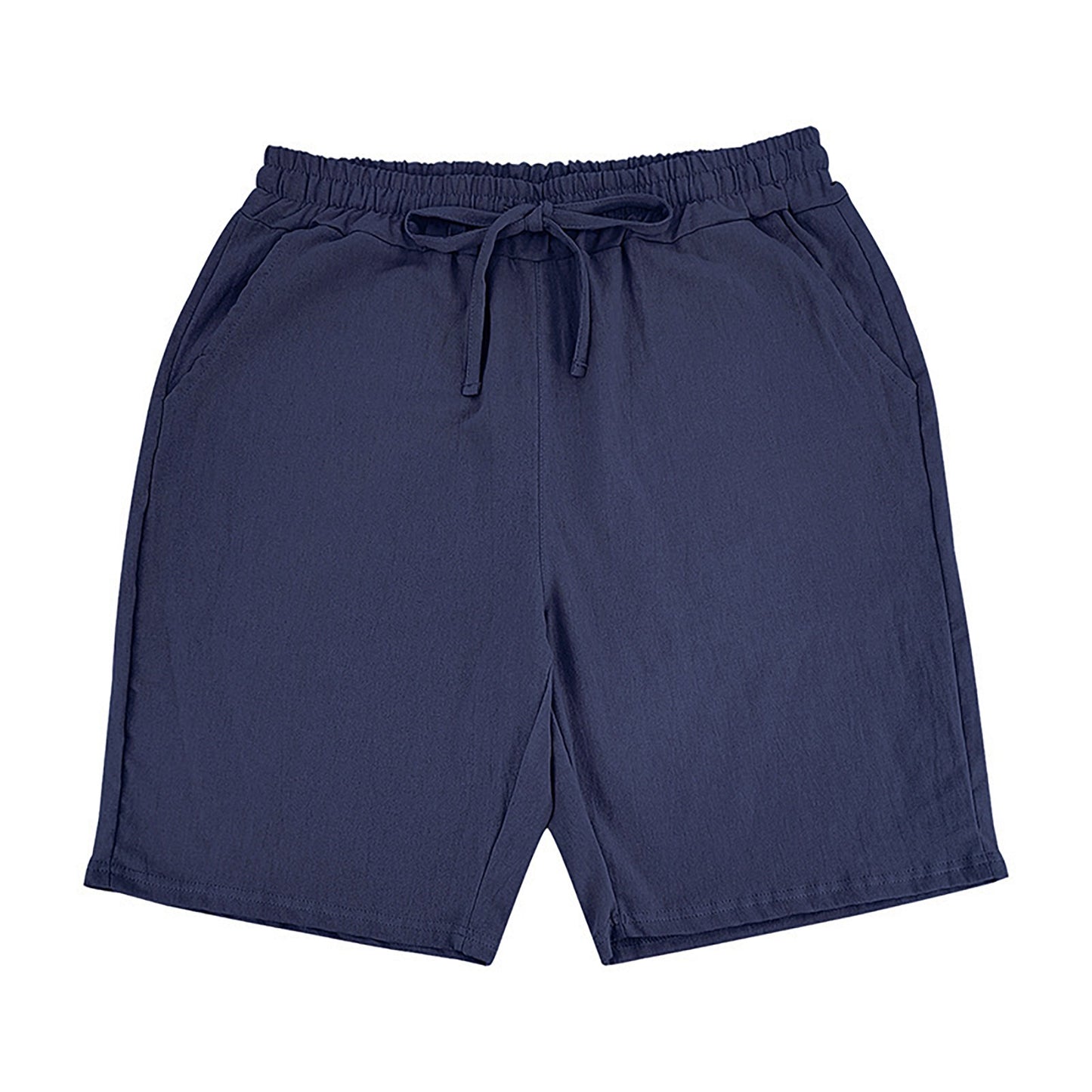 2024 New Men'S Cotton Linen Shorts Pants Male Summer Breathable Solid Color Linen Short Trousers Fitness Streetwear M-4xl