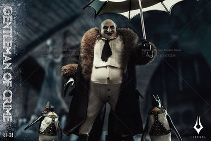 Boneco Articulado Colecionável Eternal Toy ETX8 1/6 Comics Villain Gentleman of Crime Pinguim Jazz Conjunto Completo 12'' com Traje e Guarda-Chuva