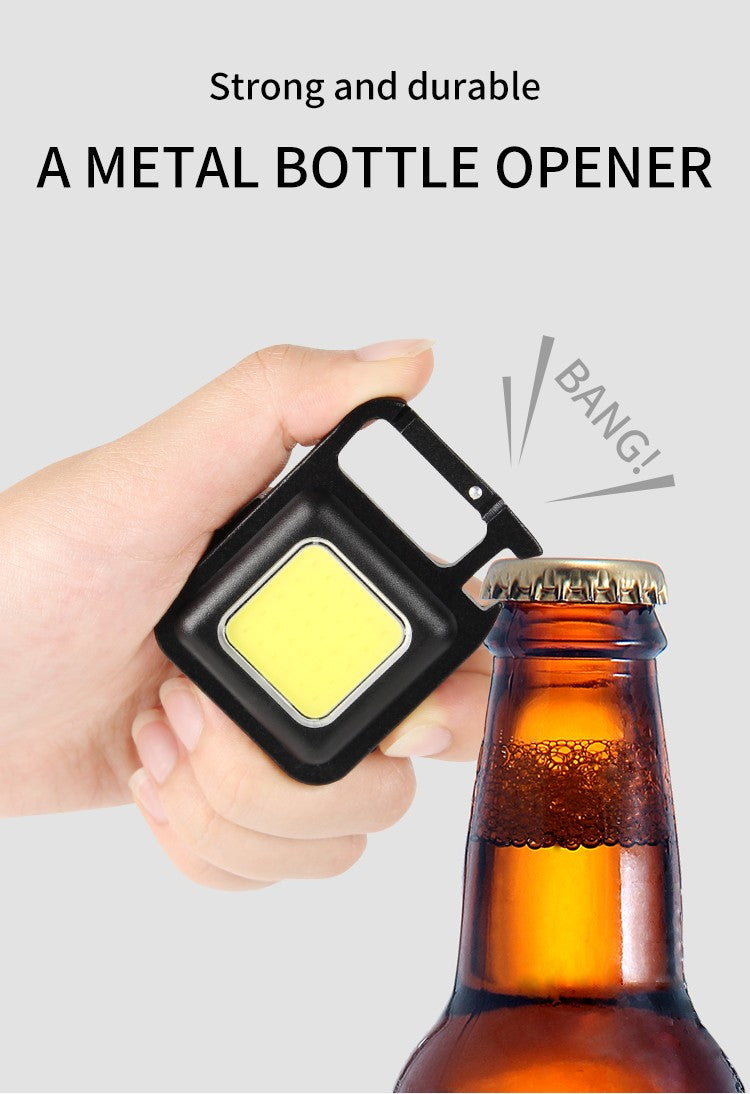 Mini LED Flashlight Keychain Multifunctional Portable COB Camping Lamps USB Charging Work Lights Outdoor Pocket Lamp With Magnet