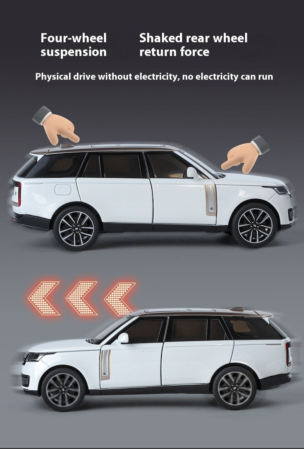 1:32 Land Rover Range Rover SV2022 SUV Diecast Alloy Model Computer Desktop Ornaments Miniatures Model Present for Childrens