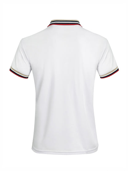 Men Summer Solid Casual Office Breathable Cotton Polo Shirt Fashion Brand Male Business High Quality Striped Short Sleeve Top