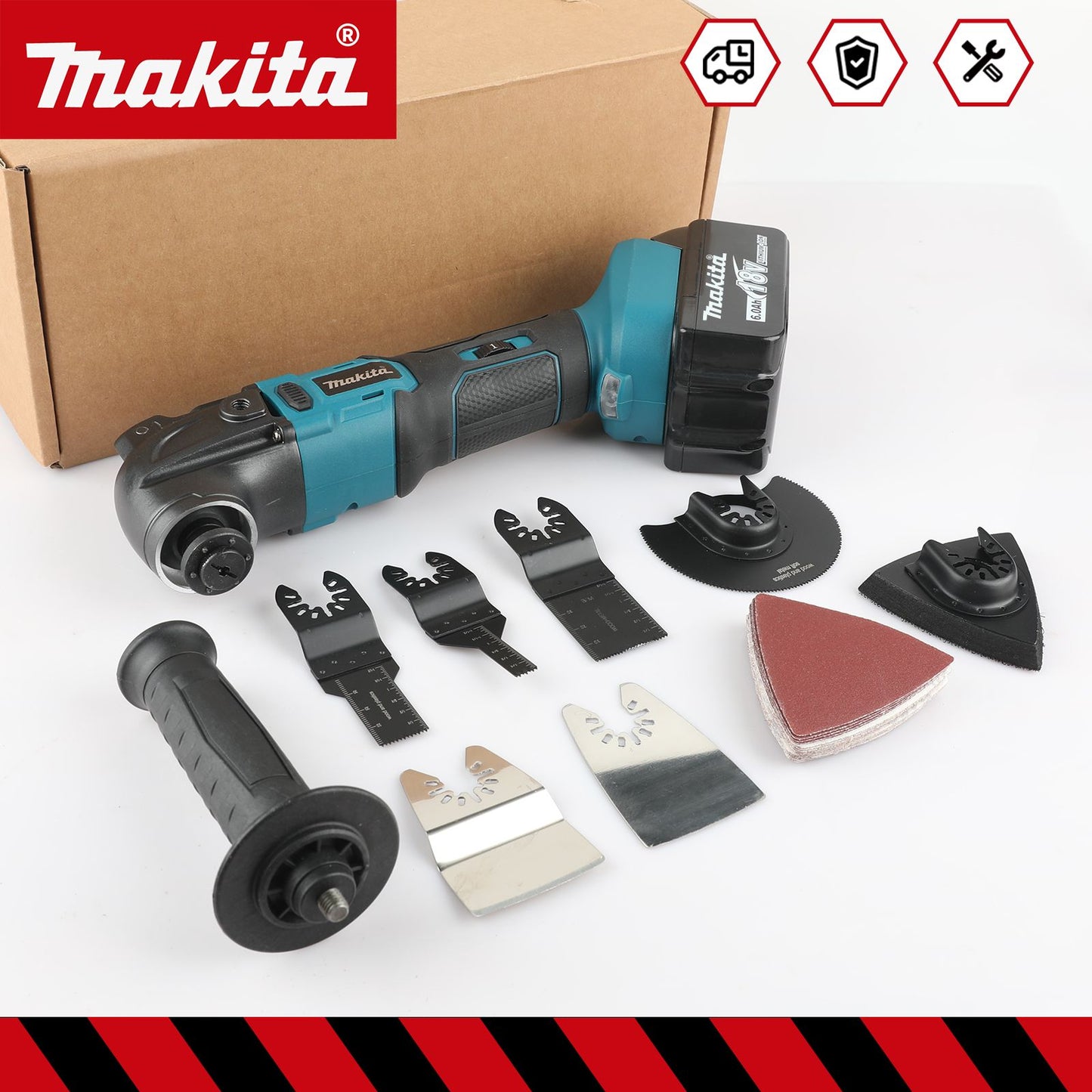 Ferramenta Multiuso Oscilante de Liberação Rápida sem Escova Makita 18V Ferramenta Multifuncional Renovadora Aparador Elétrico Compatível com MAKITA 18V