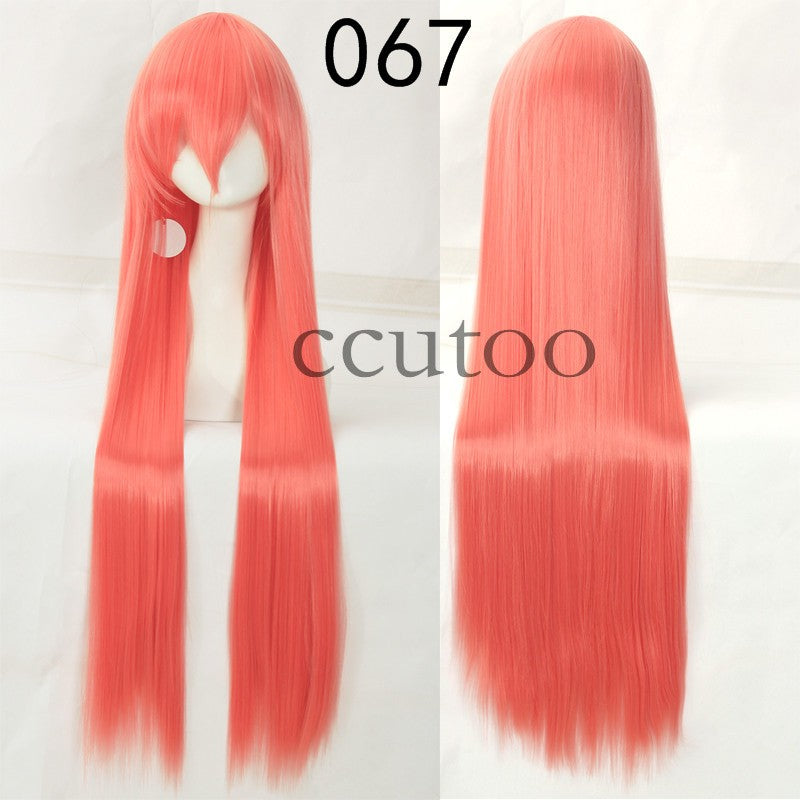 ccutoo 100cm Peruca de Cosplay Reta Sintética de Cabelo Longo de Alta Temperatura 82 Cores Disponíveis