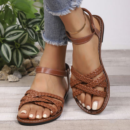 Summer Braided Woman Sandals Party Shoes Ladies Outdoor Sandals for Women Casual Shoe Soft Sandal Rubber Female Footwear