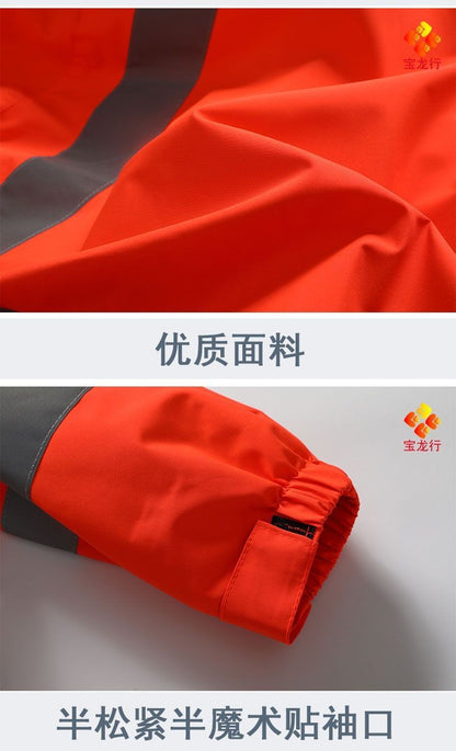 Jaqueta masculina de trabalho, roupa para construção civil, roupa de construção, roupa para trabalho ao ar livre, corta-vento, impermeável, faixa refletiva