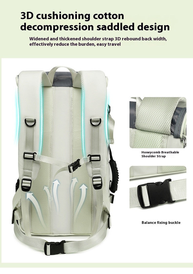 55L Large Capacity Travel Bag For Men 15.6 Inch Laptop Suitcase Backpack Multi-function Waterproof Backpack Outdoor Camping Bags