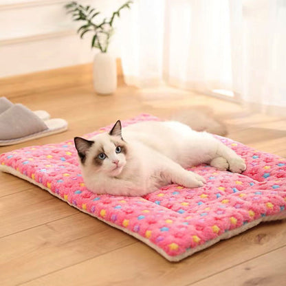 Tapete de inverno flanelado para animais de estimação, multimodelo, colchonete para canil, cobertor quente para animais de estimação, adequado para animais de estimação de grande, médio e pequeno porte
