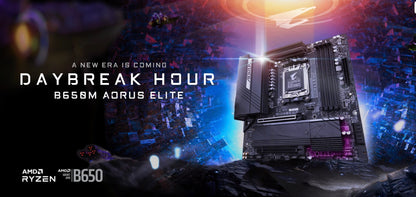 Placa-mãe GIGABYTE B650M AORUS ELITE Micro-ATX AMD B650 DDR5 M.2 192G para processadores AMD Ryzen séries 7000/8000/9000 Socket AM5