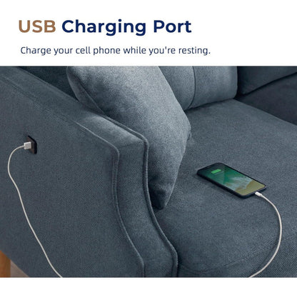 70" Loveseat Sofa for Living Room, Small Apartment and Spaces, Multifunctional Rechargeable Multi-Person Fashion Couch