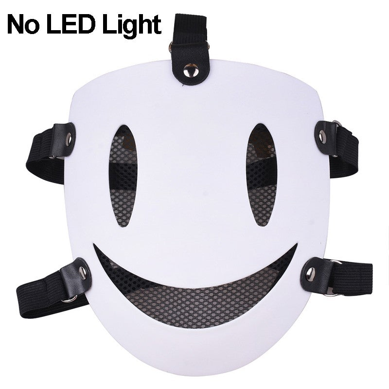 Anime High Rise Invasion Sniper LED Light up Mask Japanese Killer Japanese White Masks Carnival  Halloween Party Costume Props