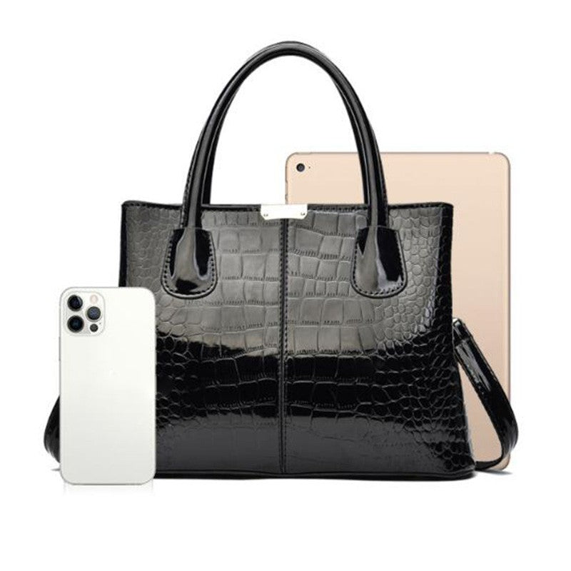 Ladies PU Leather Patent Leather Shoulder Crossbody Bag Women Luxury Designer Handbag Pruse Fashion Large Capacity Shopping Tote
