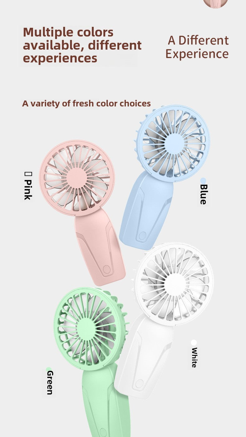 Portable Handheld Small Fan ABS Lightweight Cute Appearance USB Rechargeable Mini Fan for On Go Cooling Portable Mini Pocket Fan