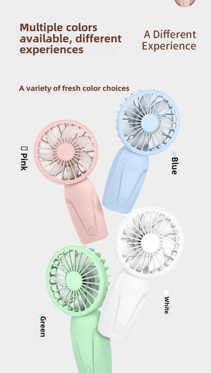 Portable Handheld Small Fan ABS Lightweight Cute Appearance USB Rechargeable Mini Fan for On Go Cooling Portable Mini Pocket Fan