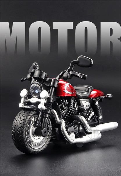 Modelo de Moto Kawasaki Escala 1:12 Miniatura em Liga Leve Brinquedo Carro Som Luz Pneus de Borracha Motocicletas Veículo Presente Perfeito para Meninos