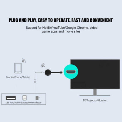 Adaptador de Tela sem Fio G12 4K HDMI WiFi de Banda Dupla Dongle de TV com Tela sem Fio