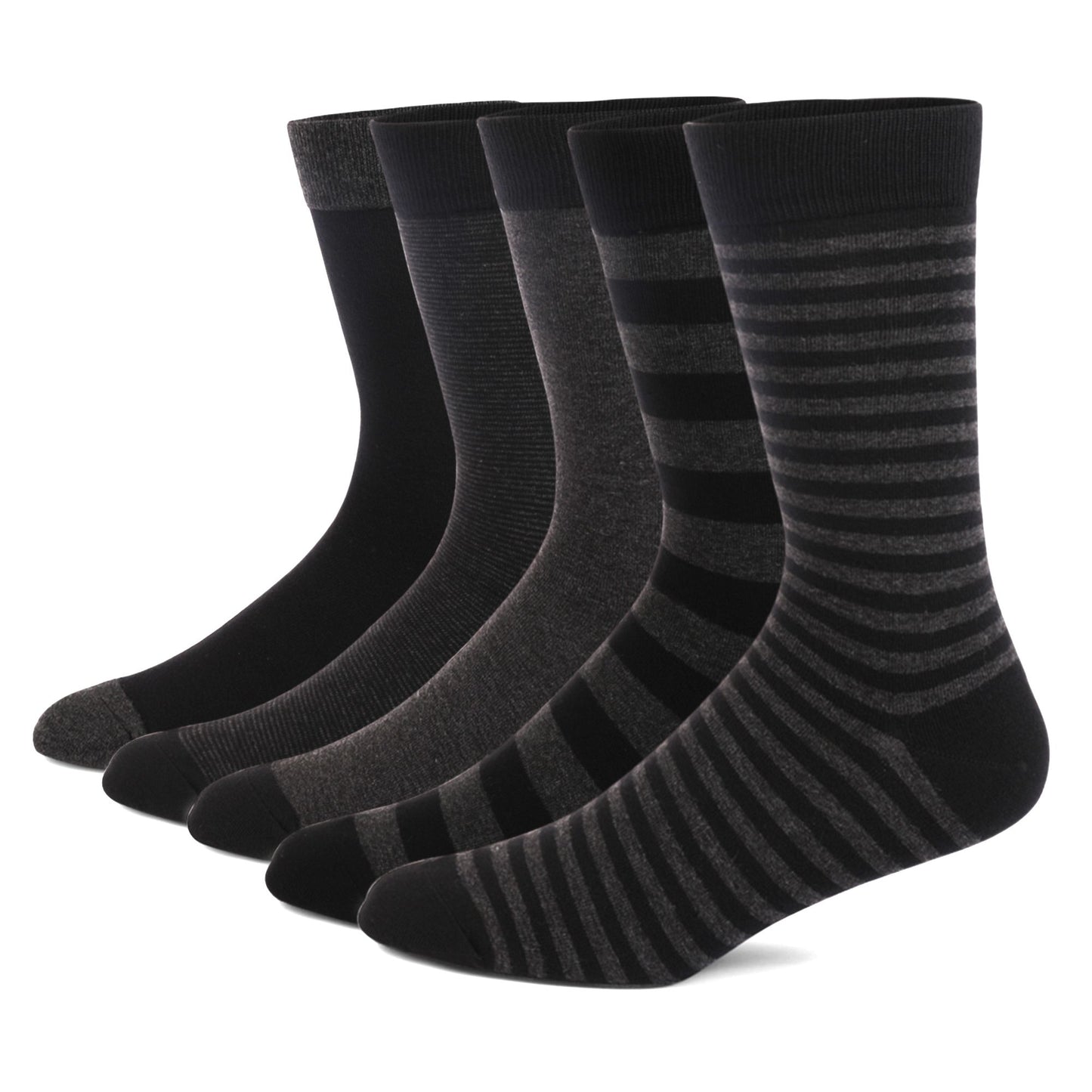 5 Pairs Mens Dress Socks Plus large Size?High Quality Combed Cotton Crew Socks?Black Cool Argyle Breathable Casual Socks for men