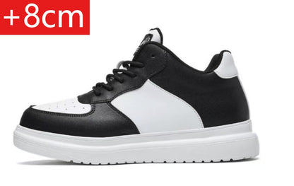 Novos Tênis Masculinos Aumento de Altura 10cm Invisível Elevador Tênis Branco Couro Esportivo Zapatillas De Hombre Tamanho Grande 46