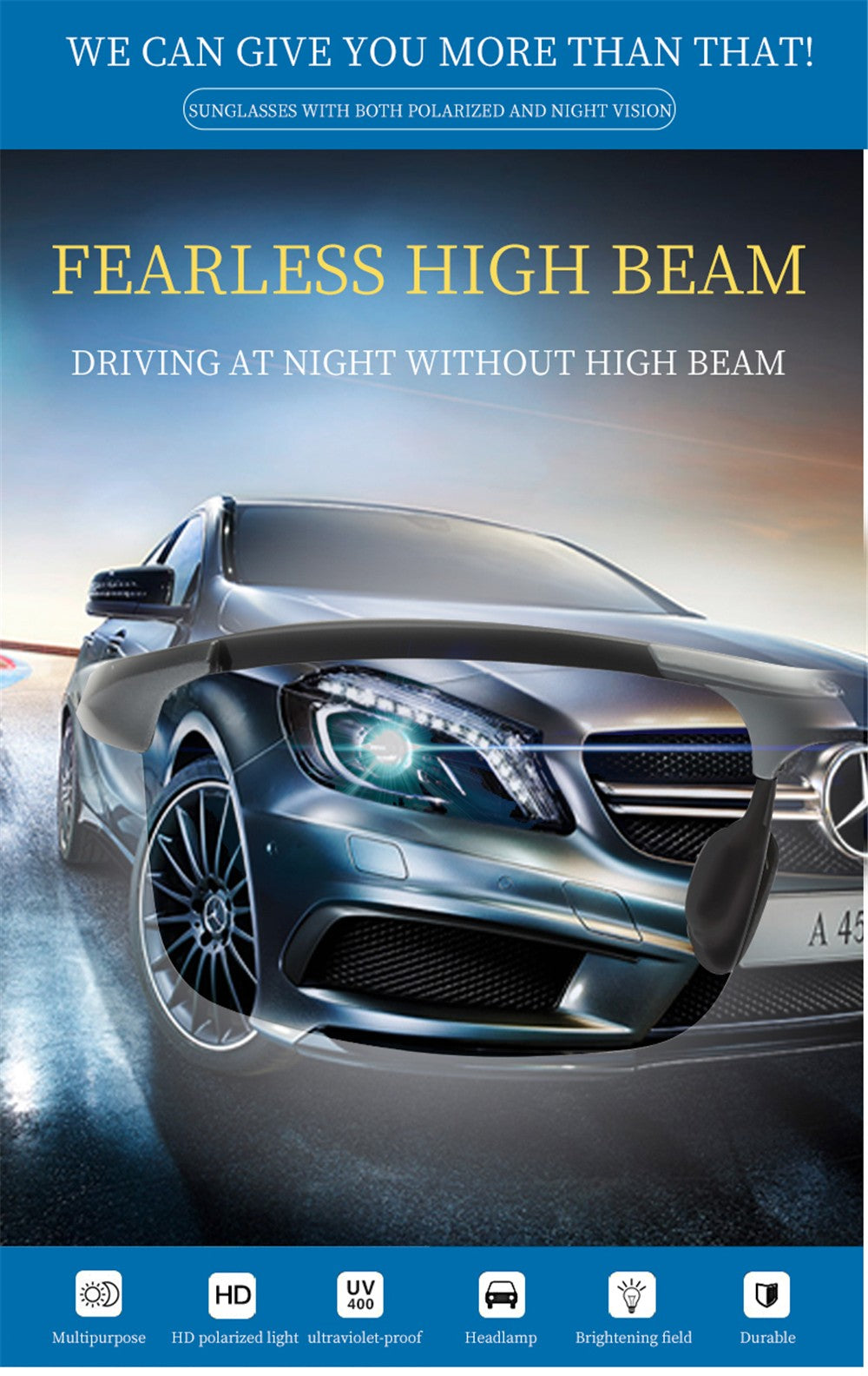 VIVIBEE Flip Up Clip on Sunglasses Polarized Men Driving Women Fishing UV400 Night Vision Sun Glasses Clips Universal Goggles