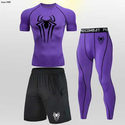 Thermal Man Underwear Set Spi/Der Compression T Shirt Leggings Yoga Sets Fitness