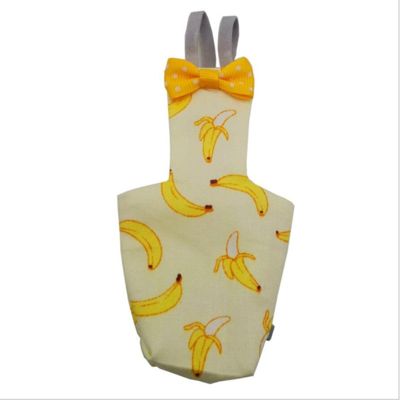 Fralda para Papagaio com Gravata Borboleta, Adorável, Colorida, Estampa de Frutas e Floral para Calopsitas, Pombos, Pássaros de Estimação Pequenos, Médios e Grandes, Roupa de Voo Lavável
