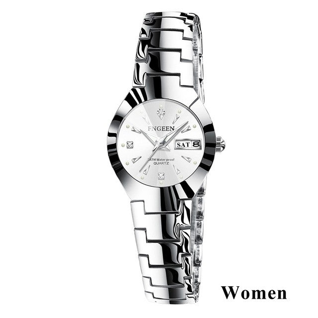 2023 FNGEEN 5808 Relogio Feminino Couple Watch Men Quartz watch for Lovers Luxury Womens wristwatch Stainless Steel Waterproof