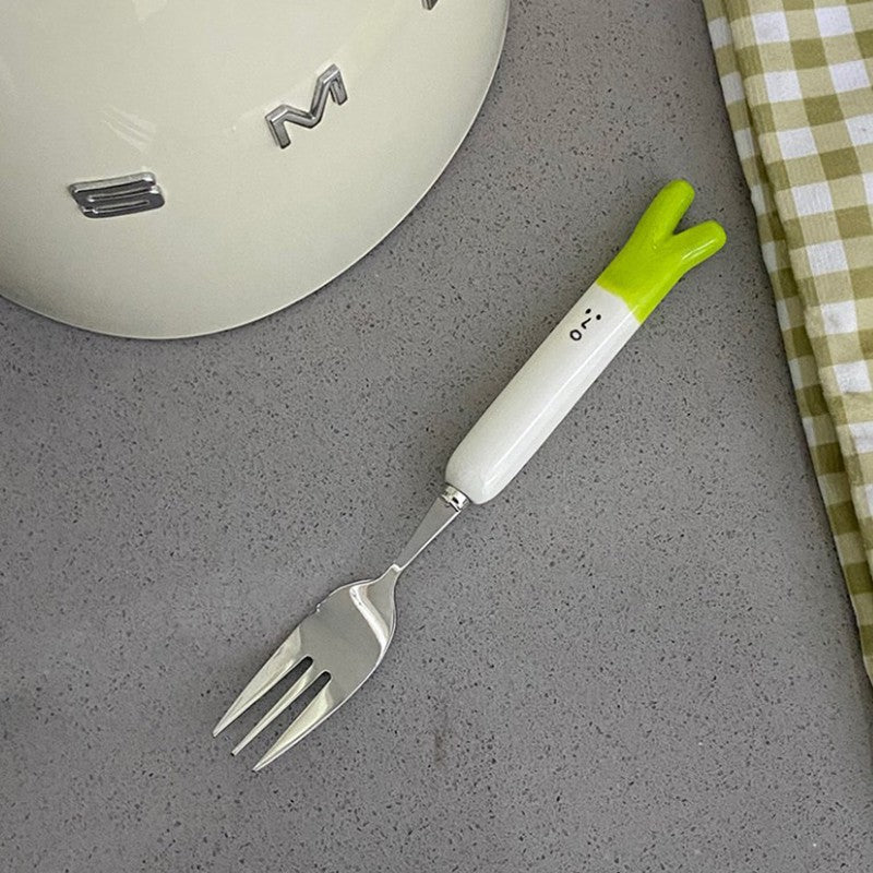 Cutlery Cartoon Onion Spoon Fork Chopsticks Sets Portable Lunch Tableware Stainless Steel Travel Dinnerware Kitchen Accessories