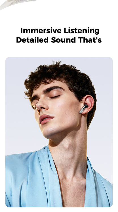 Bluetooth Headphones HTC Wireless Earphones Full HD LCD Display Earpiece Noise Canceling Earbuds Comfortable for Music Sport