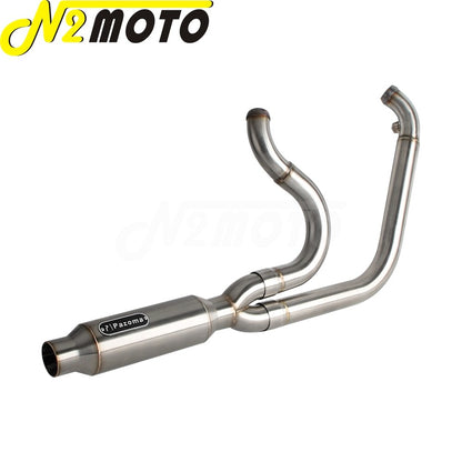 Motorcycle 2-into-1 Exhaust Muffler System For Harley Touring Electra Glide FLHTI FLHTK FLHTPI FLHTKL FLHTCUI FLHTKSE 2017-2025