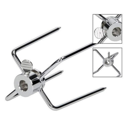 Rotating fix Fork Barbecue Skewer Oven Accessories Food Spit Grill Meat Grade Fork BBQ Forks Skewer Skewer Steel Tool Barbe U9S9