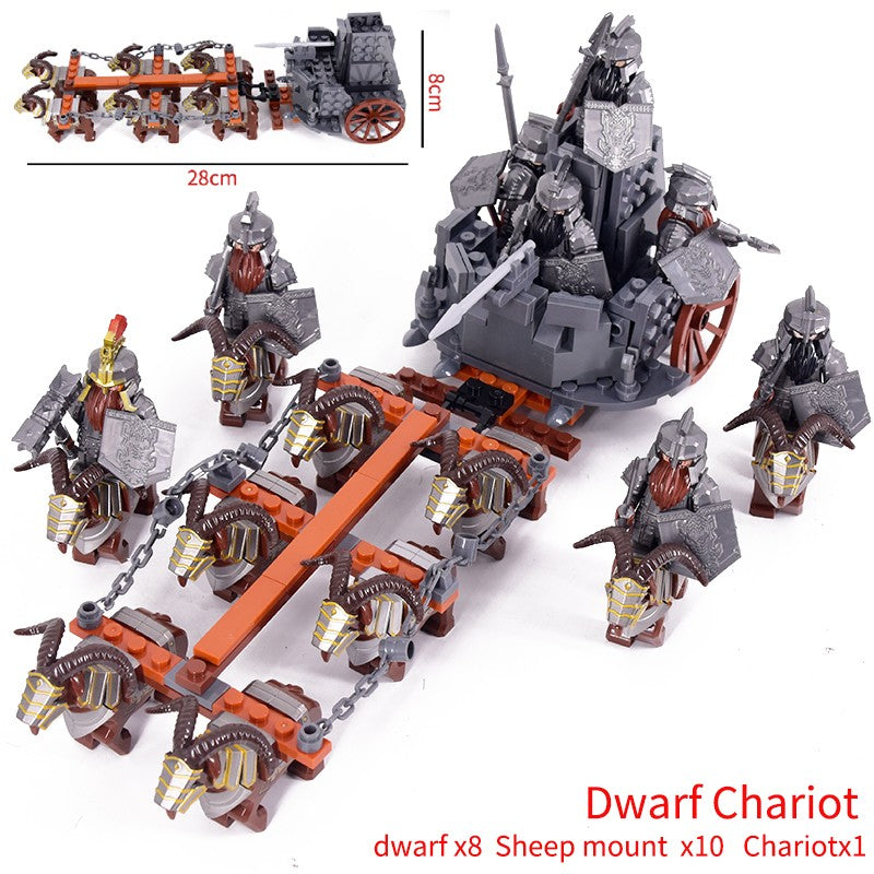 Soldado Asgard Medieval Anão LOTR Javali Cabra Carroça Animais Figuras Blocos de Montar Brinquedos Tijolos Senhor Presente Para Crianças
