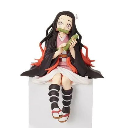 Demon Slayer Bonecos de Anime 15cm Modelo Kimetsu No Yaiba Bonecos de Ação Nezuko Zenitsu Giyuu Kyoujurou Mitsuri Brinquedos de Boneca para Crianças