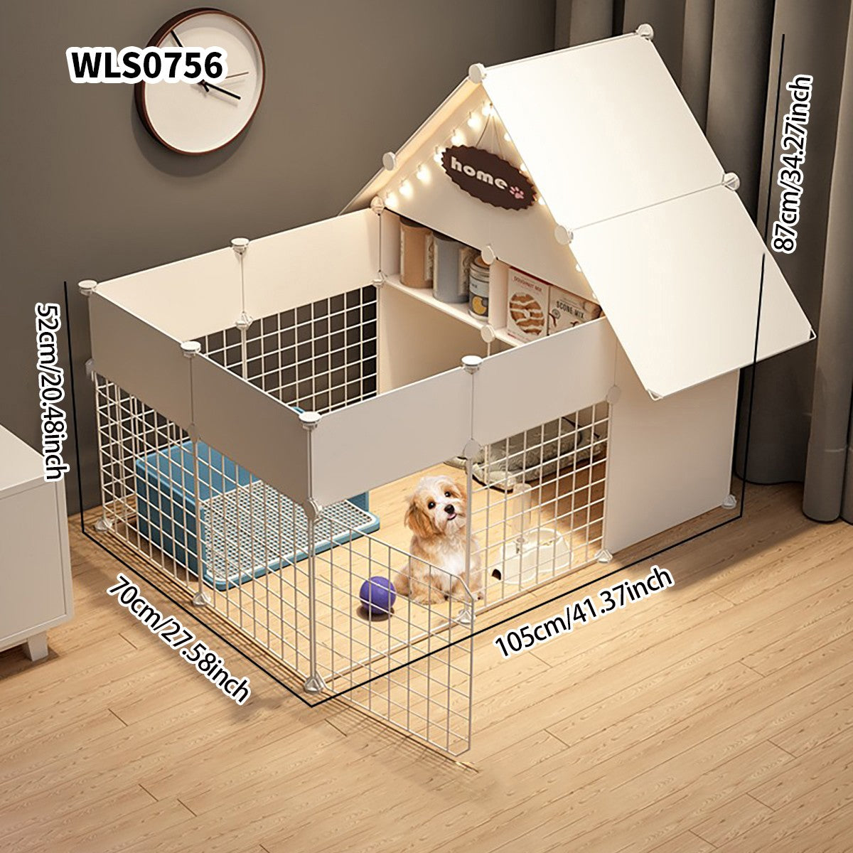 Cercadinho para Cães, Casa Interna, Gaiola, Cão de Porte Pequeno e Médio, Teddy, Corgi, Porta de Isolamento, Grade de Proteção, Canil