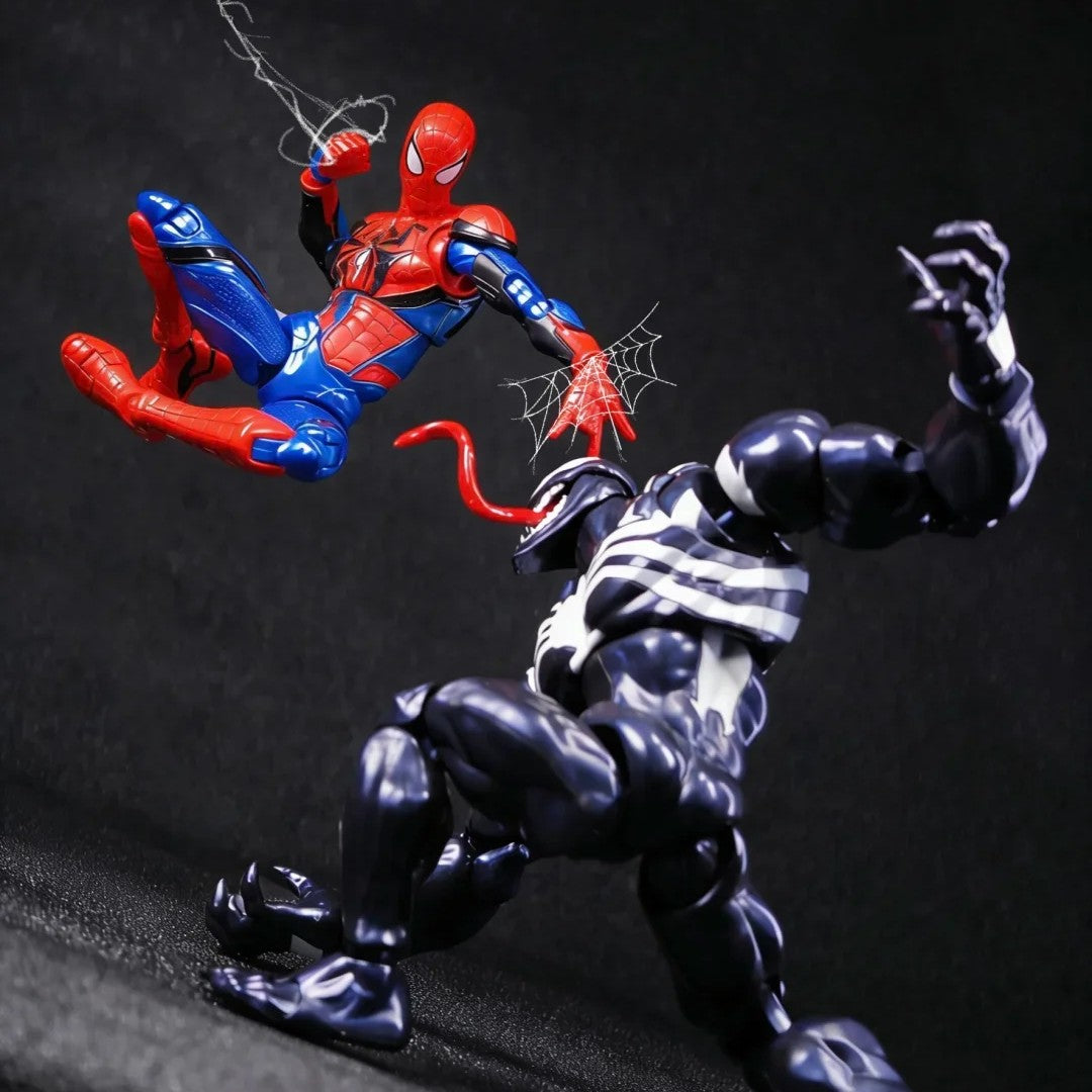 BLOKEES Classe Campeã Homem-Aranha Venom Kit Modelo Boneco de Ação Montável BLOKEES Boneco de Brinquedo Modelo Homem-Aranha Venom