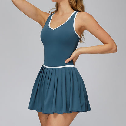 Yoga Jumpsuit Women Set Sexy Anti Glare One-Piece Jumpsuit Dance Ballet Sports Dress Gym Push Up Rompers Running Tennis Sports