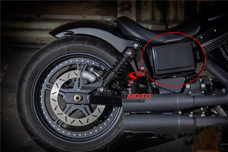Motorcycle Black Battery Side Fairing Frame Covers Cap For Harley Dyna Street Fat Bob Super Glide Wide Glide Switchback FLD FXD