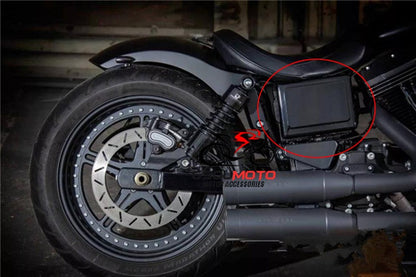 Motorcycle Black Battery Side Fairing Frame Covers Cap For Harley Dyna Street Fat Bob Super Glide Wide Glide Switchback FLD FXD